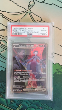 Pokemon 2025 Team Rockets Mewtwo ex 231/182 SIR Destined Rivals GEM MINT PSA 10 - Image 2
