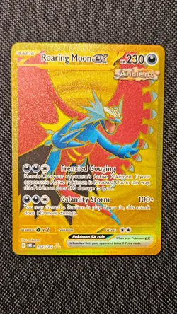 Roaring Moon ex 262/182 Gold Secret Rare Pokemon 2023 Paradox Rift NM/M - Image 2