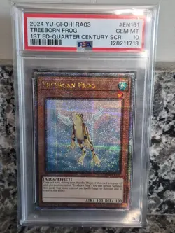 2024 Yu-Gi-Oh! RA03- QUARTER CENTURY BONANZA #EN161 TREEBORN FROG PSA 10 🔥🔥🔥 - Image 1