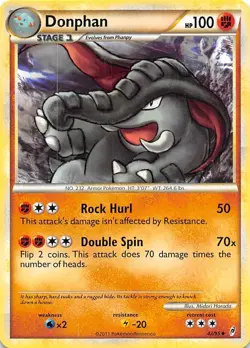 DONPHAN 42/95 - UNCOMMON - NON-HOLO - Call of Legends - 2011 POKEMON CARD - NM - Image 1