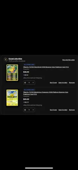 Private Listing 2 Card Pikachu Lot - Image 1