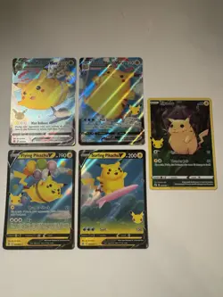 Pokemon Celebrations 25th Anniversary 5 Holo Pikachu Card Lot - Image 1