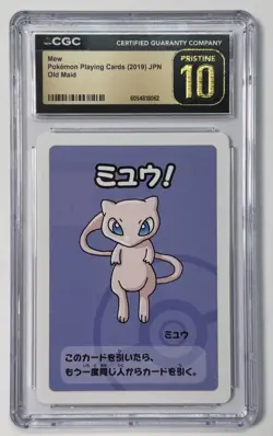 CGC 10 Pristine Mew Old Maid 2019 Pokemon Playing Card - Image 1