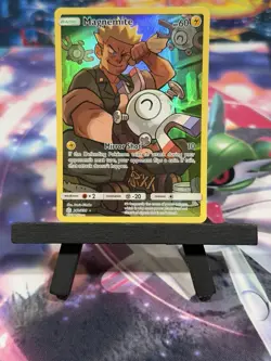 Pokemon TCG Magnemite Holo Secret Rare Card Sun & Moon Cosmic Eclipse 242/236 - Image 1