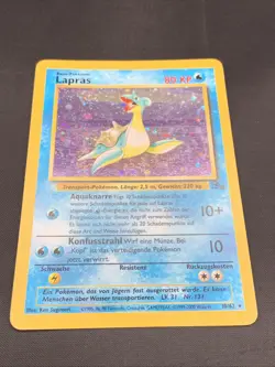 Lapras 10/62 Fossil Holo Rare- German Language Pokemon Card - Image 1