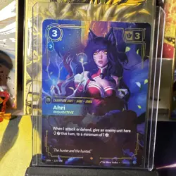 Riftbound TCG League Of Legends Origins Epic Ahri Inquisitive 119/298 NM Card - Image 1