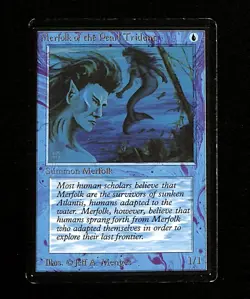 Merfolk of the Pearl Trident MTG Beta Set Magic the Gathering Card WOTC MP/HP - Image 1