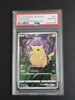 PSA 10 Pikachu 001/028 s8a 25th Anniversary Pokemon Card Japanese 2021 - Image 1