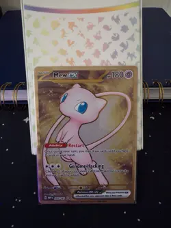 Mew ex - 205/165 - Pokemon 151 Secret Rare Metal Card NM - Image 1