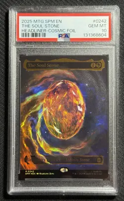 The Soul Stone 0242 - Cosmic Foil - Spiderman Magic the Gathering - PSA 10 - Image 1