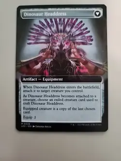 MTG Paleontologist's Pick-Axe/Dinosaur Headdress Lost Caverns 36 Borderles Rare - Image 1
