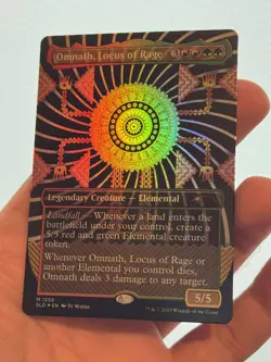 1X FOIL Omnath, Locus of Rage BORDERLESS MINT MTG Magic Secret Lair Elemental - Image 1