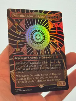 1X FOIL Omnath, Locus of Rage BORDERLESS MINT MTG Magic Secret Lair Elemental - Image 2