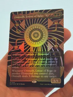 1X FOIL Omnath, Locus of Rage BORDERLESS MINT MTG Magic Secret Lair Elemental - Image 3