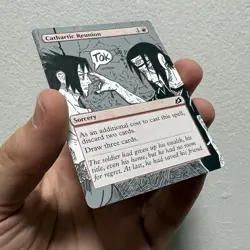 Cathartic Reunion - Naruto Manga Sasuke Itachi - MTG Painted Alter - Image 2