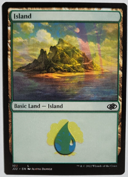 MTG Misprint Island/ Forest Double Print Jumpstart 2022 Magic The Gathering - Image 1