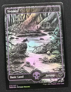 2x Swamp #272 Borderless Foil NM MTG Innistrad Crimson Vow Basic Land - Image 2