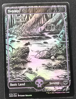 2x Swamp #272 Borderless Foil NM MTG Innistrad Crimson Vow Basic Land - Image 4