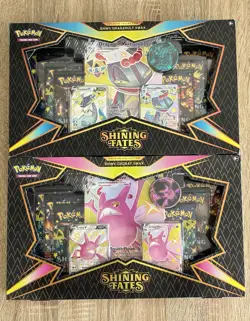 2021 Pokemon Shining Fates Premium Collection Set Shiny Crobat & Dragapult VMAX - Image 1