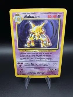 Alakazam 1/102 Base Set Holo Rare Unlimited Pokemon TCG Vintage 1999 - Image 1