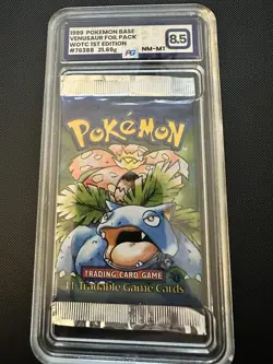 1999 Pokemon HEAVY 21.69g 1st Edition Shadowless Base Booster Pack Venusaur Art - Image 1