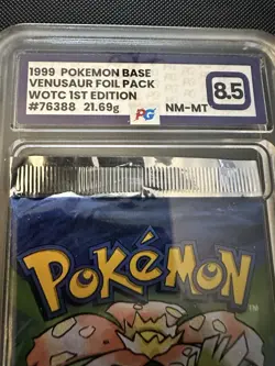 1999 Pokemon HEAVY 21.69g 1st Edition Shadowless Base Booster Pack Venusaur Art - Image 2