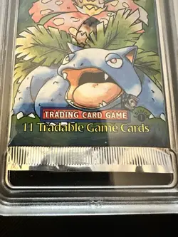 1999 Pokemon HEAVY 21.69g 1st Edition Shadowless Base Booster Pack Venusaur Art - Image 3