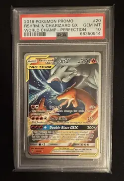 2019 Pokemon Reshiram & Charizard GX World Championship PSA 10 - Image 1