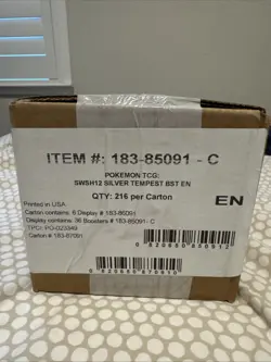 Pokemon TCG: Sword & Shield Silver Tempest Booster 6-Box Case Sealed - Image 1