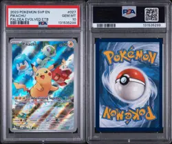 2023 POKEMON SVP EN-SV BLACK STAR PROMO #027 PIKACHU PALDEA EVOLVED ETB PSA 10 - Image 3