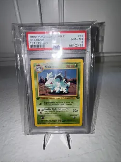 1999 Pokemon Jungle 1st Edition Nidorina 40/64 PSA 8 - Image 2