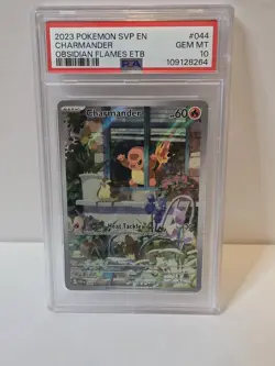 2023 POKEMON SVP EN-SV BLACK STAR PROMO #044 CHARMANDER PSA 10 - Image 1