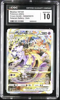 Pokemon Mewtwo VSTAR GG44/GG70 Crown Zenith: Galarian Gallery Holo - Image 1