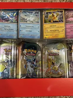 Pokemon Prismatic Evolutions Costco 8 Mini-Tin Bundle w/Promo SEALED - Image 3