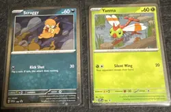 Pokemon TCG Yanma 185 Sv Scraggy 186 Sv Scarlet & Violet Promo Holo Set Of Two - Image 1