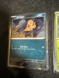 Pokemon TCG Yanma 185 Sv Scraggy 186 Sv Scarlet & Violet Promo Holo Set Of Two - Image 2