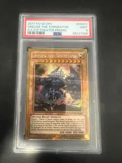 Obelisk The Tormentor MVPC-EN001 PSA Graded 9 Gold Rare Yugioh TCG - Image 1
