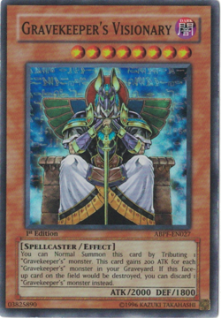 Yu-Gi-Oh! Gravekeeper's Visionary (LP) 1st edition Super Rare ABPF-EN027 - Image 1