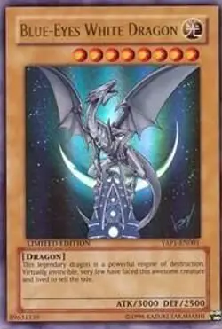 Yu-Gi-Oh Anniversary Pack Blue-Eyes White Dragon YAP1-EN001 MODERATELY PLAYED MP - Image 1