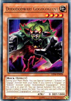 Dodododwarf Gogogoglove - LED6-EN036 - Rare 1st Edition - Yugioh - Image 1