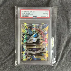 PSA 8 Full Art M Glalie Ex 2015 Xy Breakthrough 156/162 Pokemon Card - Image 1