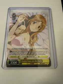 Weiss Schwarz Asuna Lays on the Sofa Trading Card SAO/S20-E003 R - Image 1