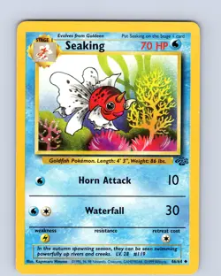 Pokemon TCG Seaking Jungle 46/64 Unlimited Uncommon Card WOTC Played MP-LP - Image 1