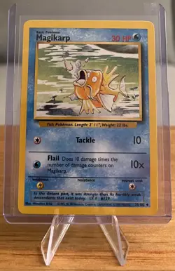 Magikarp #129 Non-Holo Pokemon Card Near Mint - 35/102 Uncommon Base Set 1999 - Image 1