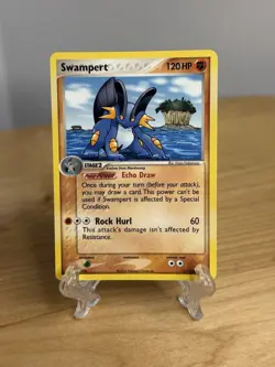 Pokemon Card Swampert 27/100 EX Crystal Guardians Non Holo Rare Fighting Type - Image 1