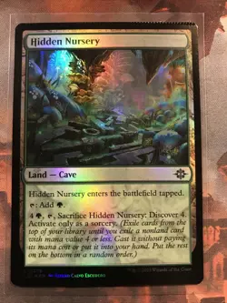 MTG Hidden Nursery FOIL Lost Caverns of Ixalan LCI 0276 NM CRIMPED - Image 1