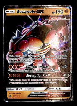 Buzzwole GX Crimson Invasion 57/111, NM Pokemon Card - Image 1