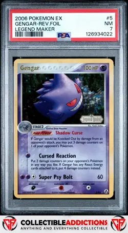 2006 Pokemon Ex Legend Maker #5 Gengar Legend Maker PSA 7 - Image 1