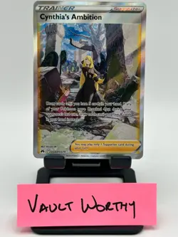 2023 Pokemon Crown Zenith Cynthia's Ambition GG60 Galarian Gallery Rare Trainer - Image 1