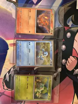 Pokemon 151 Poster Collection Black Star Promo Starters Set Holo - Image 1